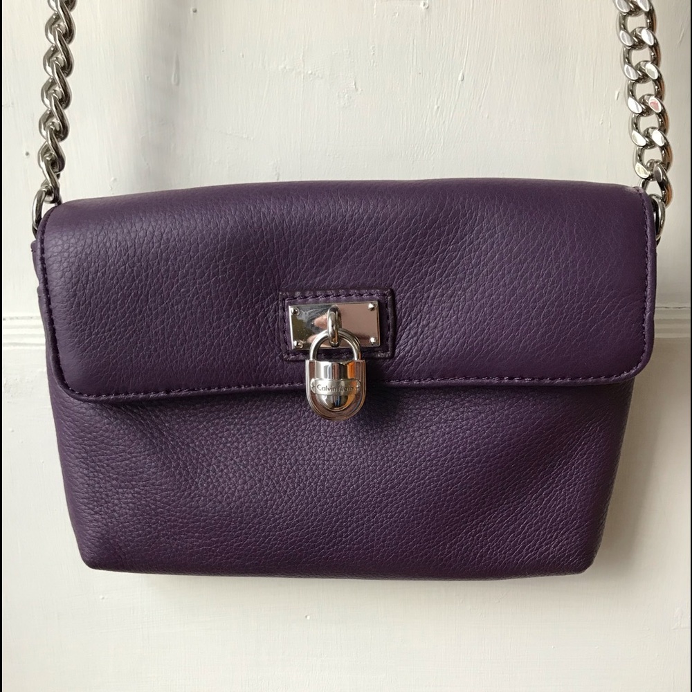 Small purple handbag